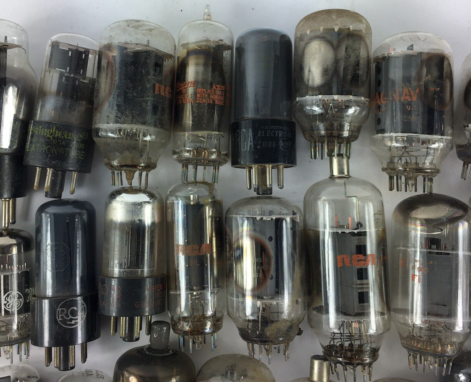 Lot of 50 Various Brands Vintage Vacuum Tubes -UNTESTED - Sylvania, RCA GE  #5