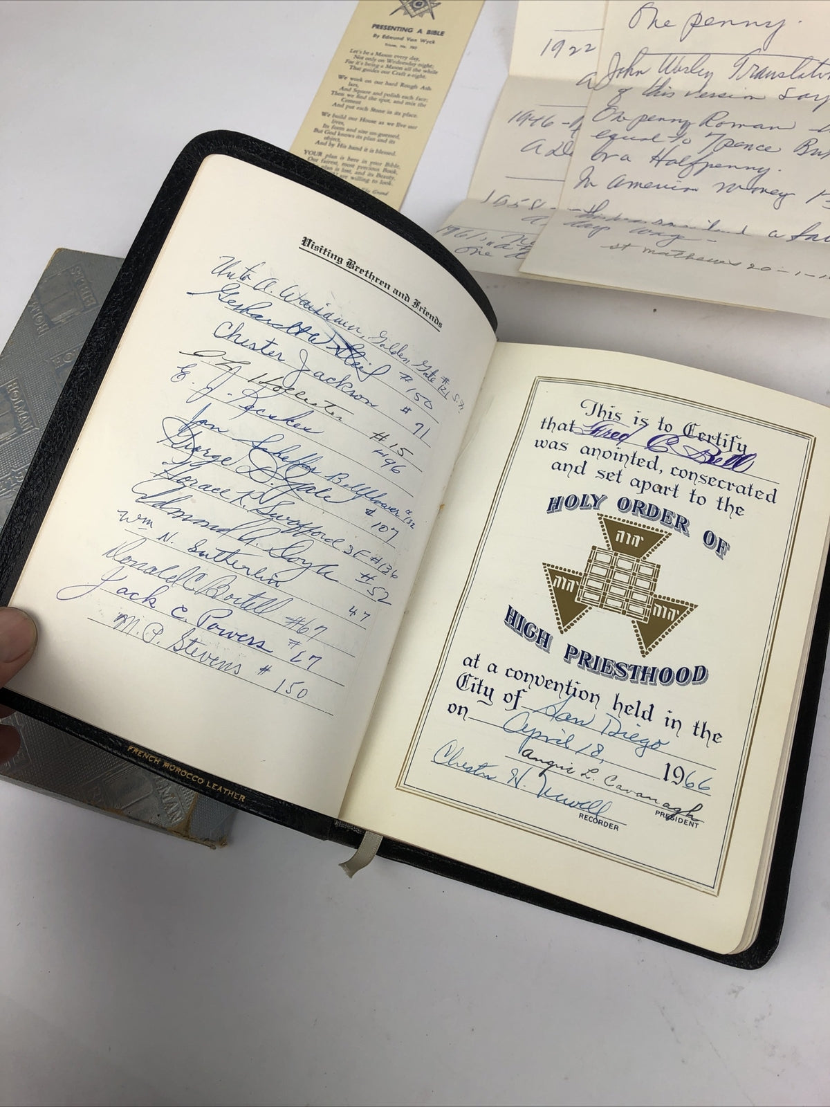 Vintage Masonic Freemason Holy Bible Reference Dictionary Index Holman 1966 LOOK