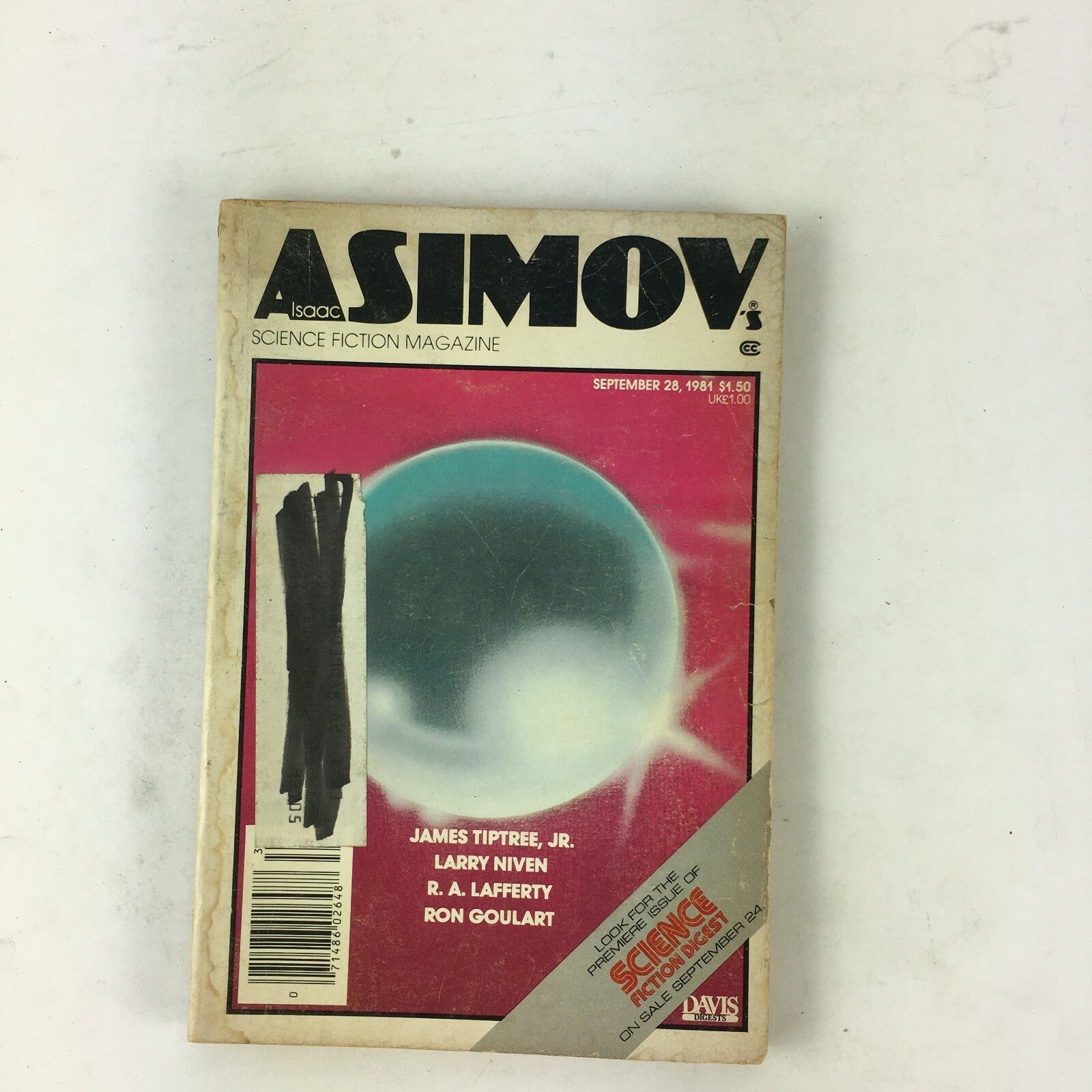 September 1981 Isaac Asimov's Science Fiction Magazine James Tiptree, JR
