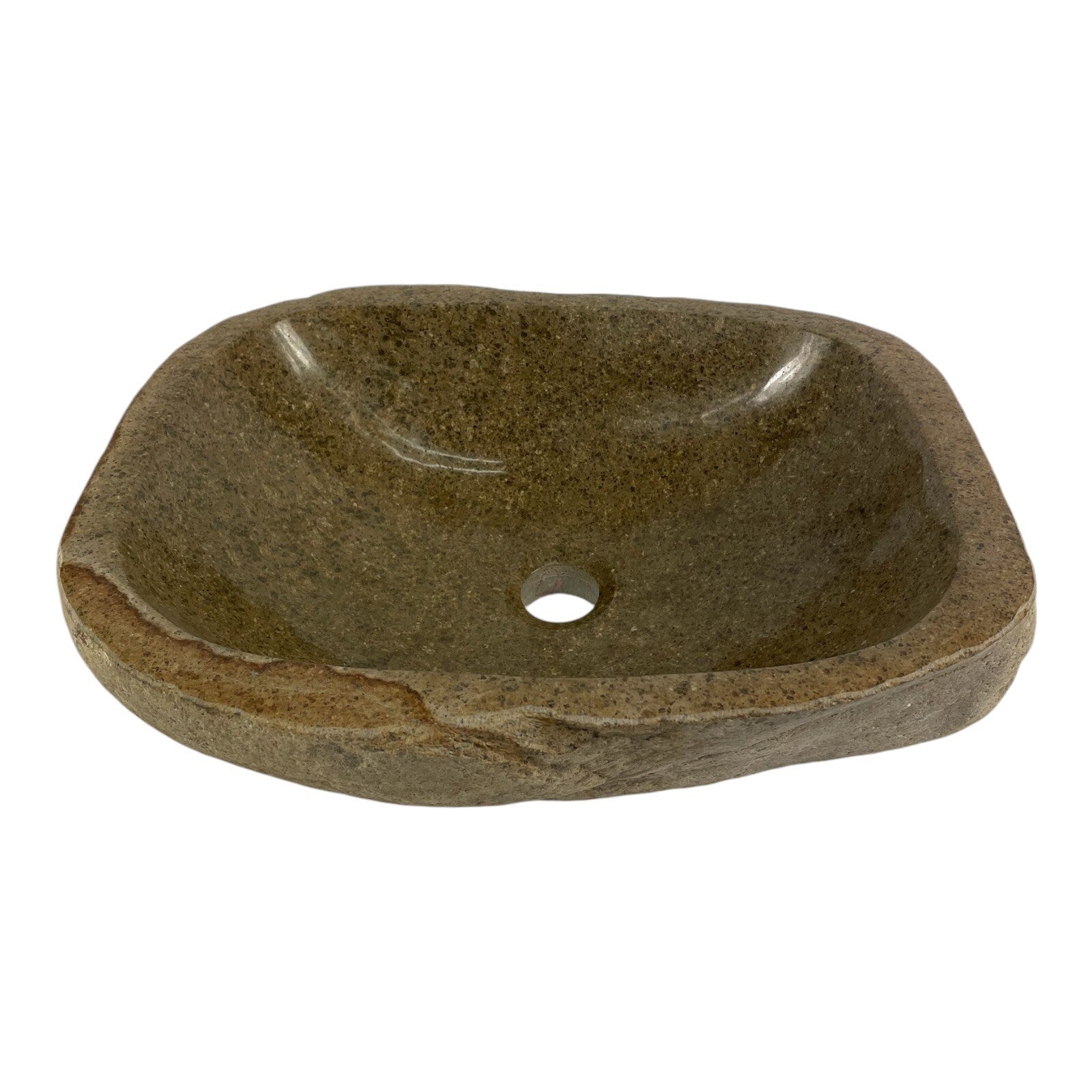 Stone Forest C28 pebble vessel sink natural granite boulder luxury bathroom basin