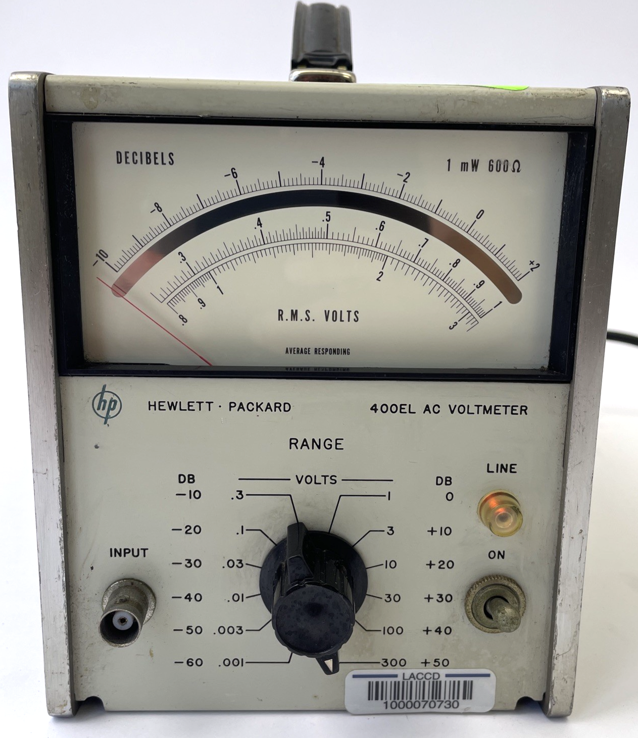 Hewlett Packard HP 400EL AC rms Voltmeter Tested and Working Correctly -USA MADE