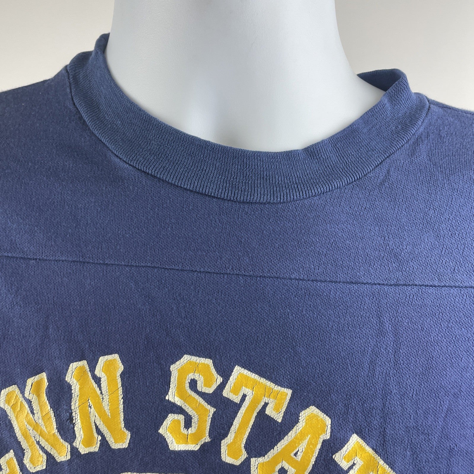 Vintage 70’s Penn State University Nittany Lions Football T Shirt Sz M Well Worn