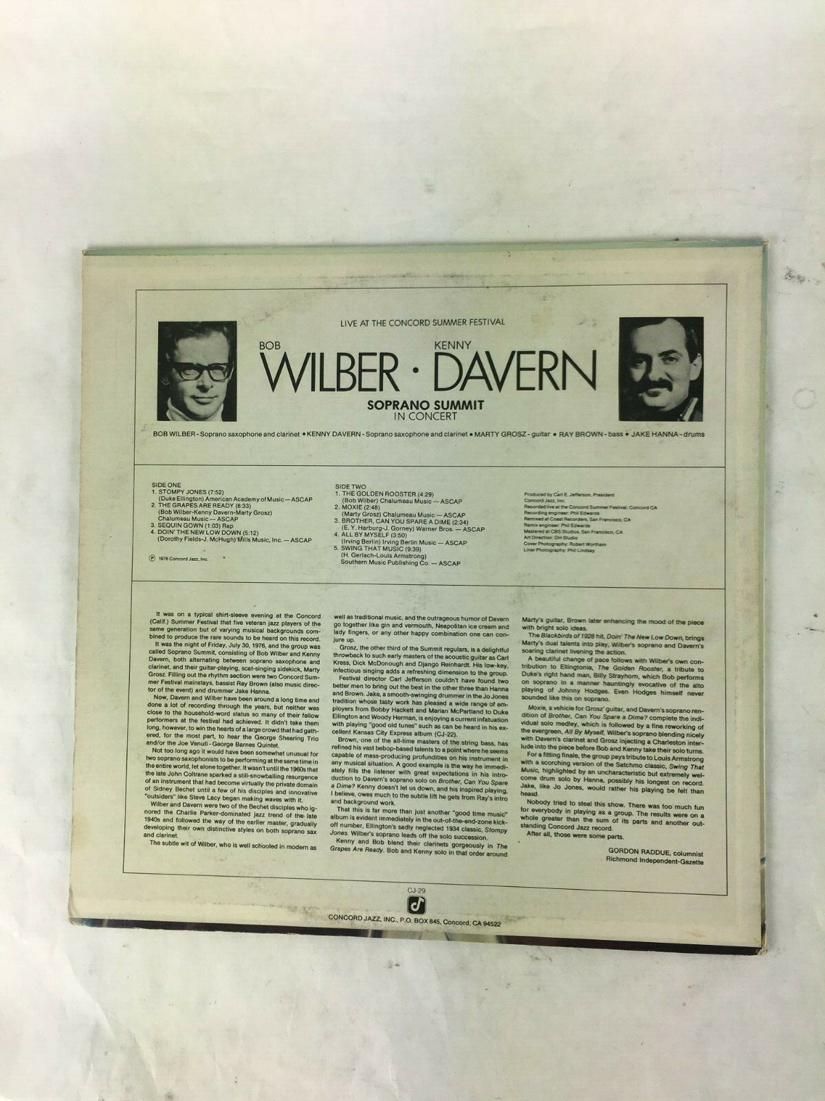 Bob Kenny: Wilber Davern: Soprano Summit