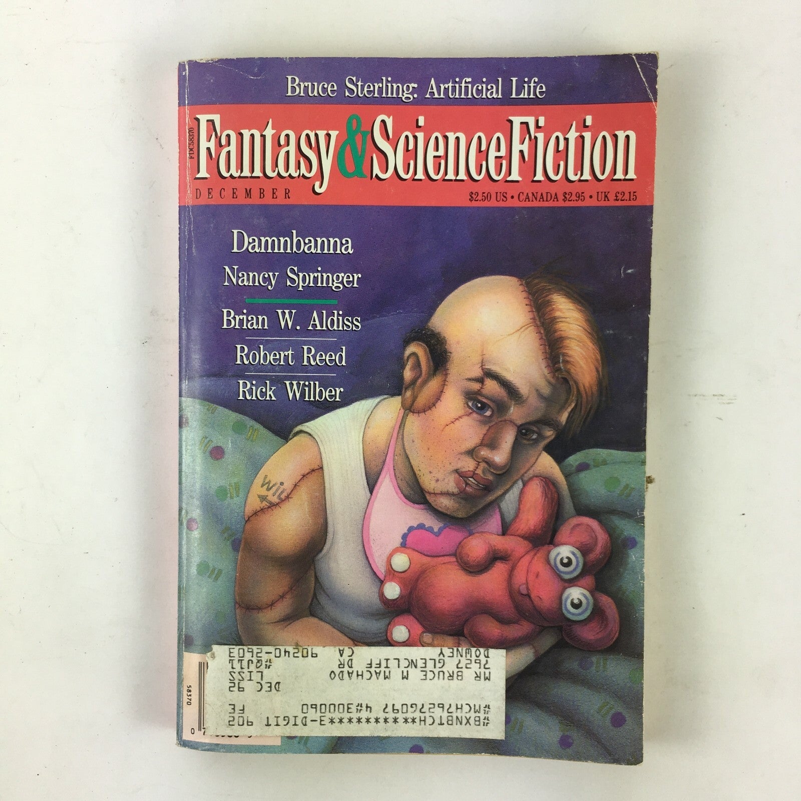 Dec Fantasy & Science Fiction Magazine Damnbanna Nancy Springer Brian W.Aldiss