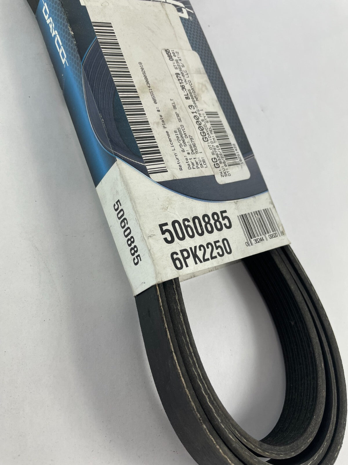 OEM Dayco Poly Rib 5060885 6PK2250 Premium Utility V-belt A10