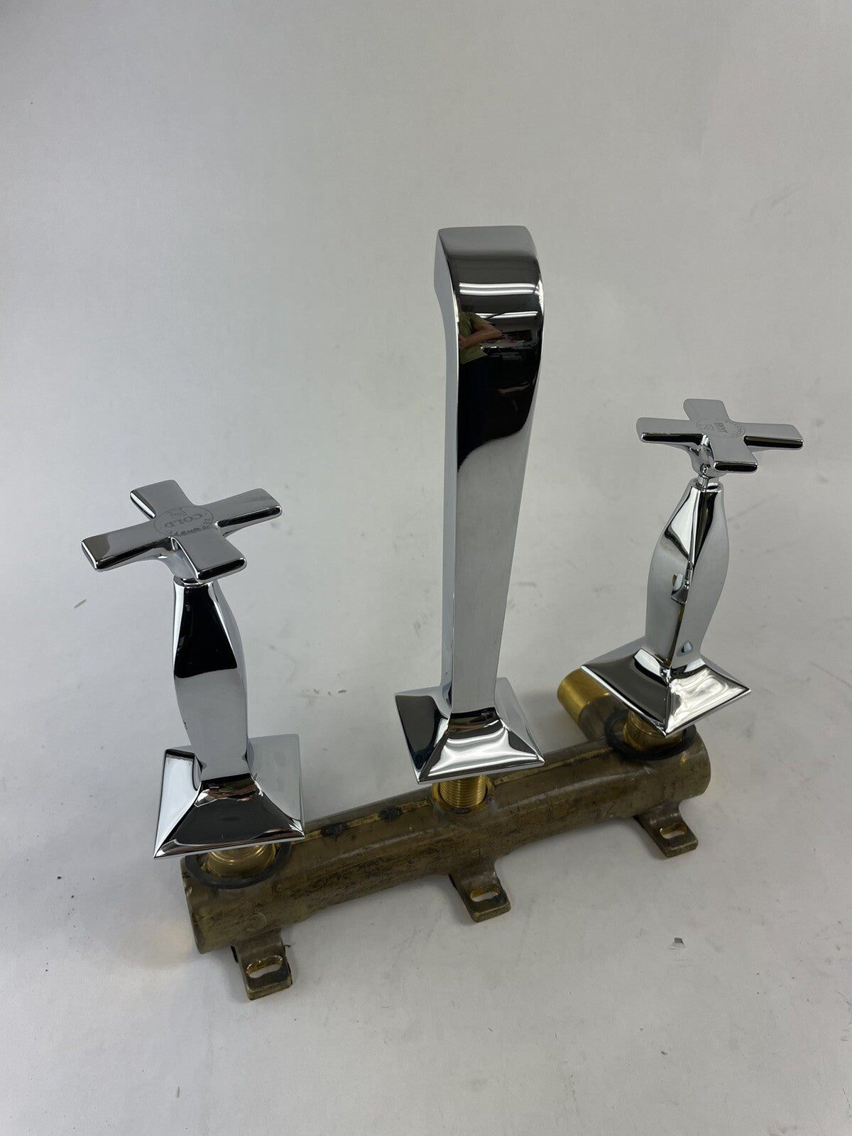 Zucchetti Bellagio ZB1699 wall mounted 3 hole basin mixer with rough in valve