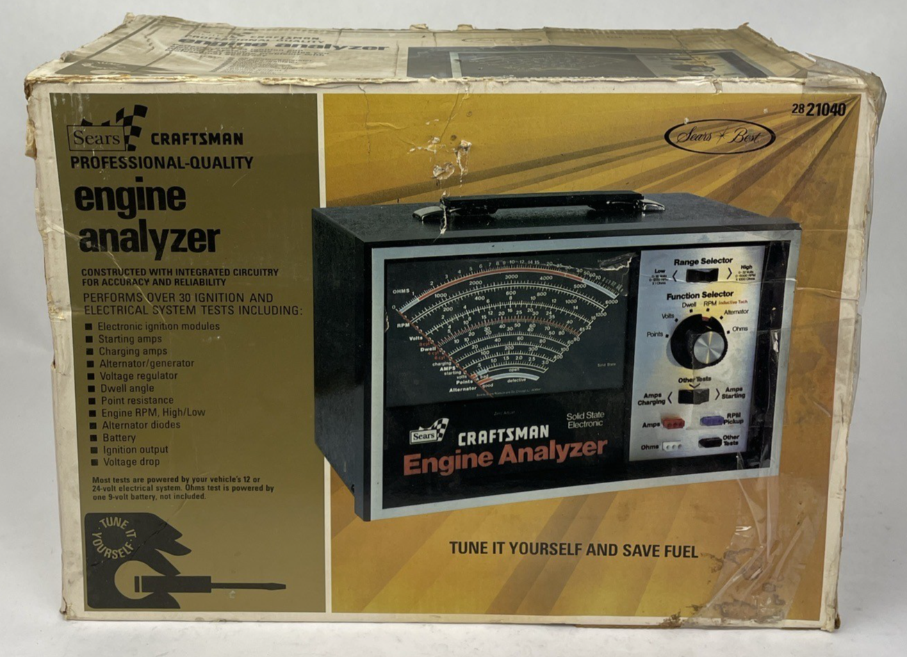 Vintage OEM CRAFTSMAN #161.210400 SOLD STATE ENGINE ANALYZER W Original Box