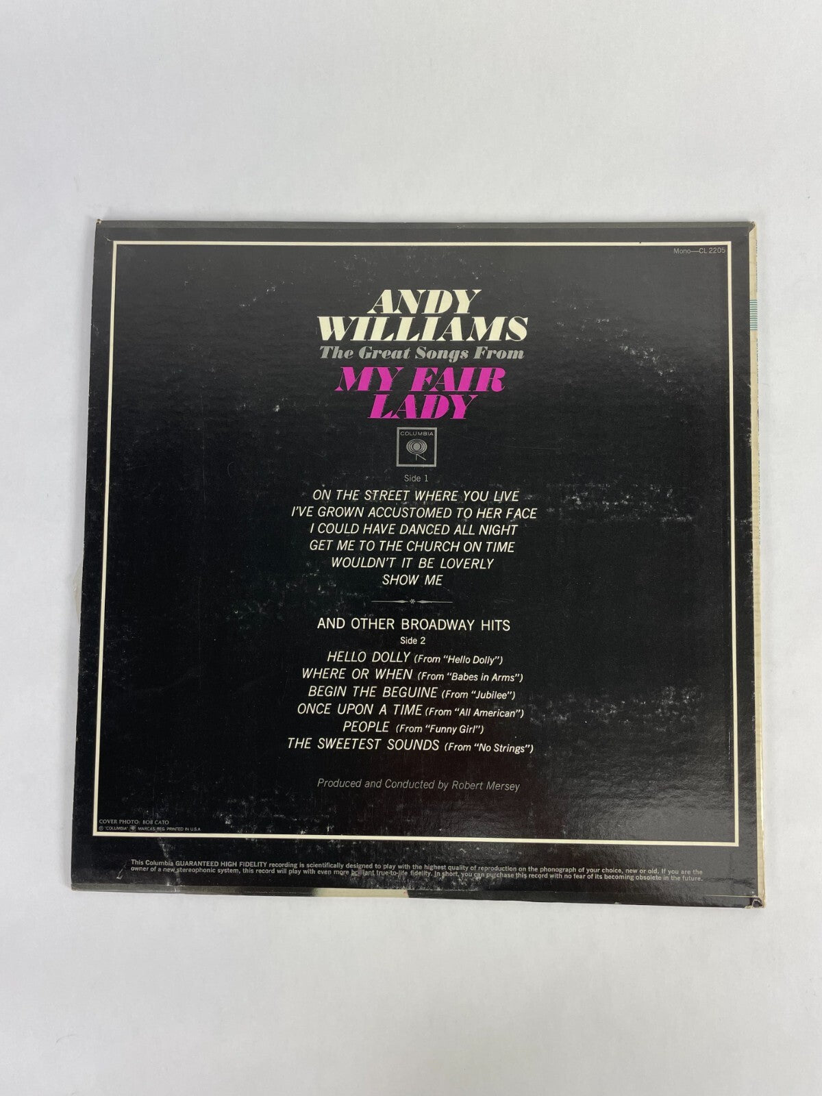 Andy Williams My Fair Lady Vinyl Record
