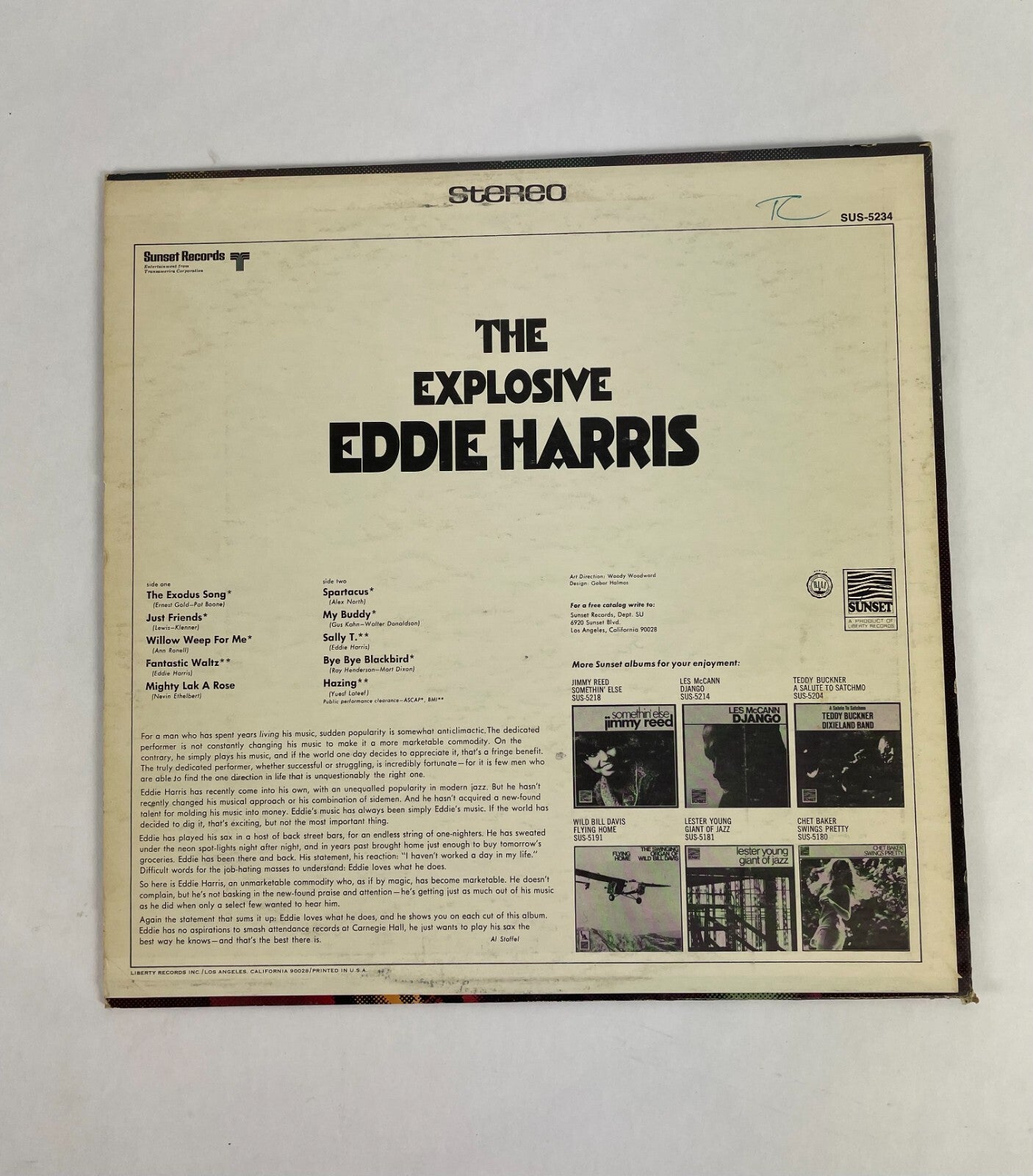 The Explosive Eddie Harris Vinyl Record