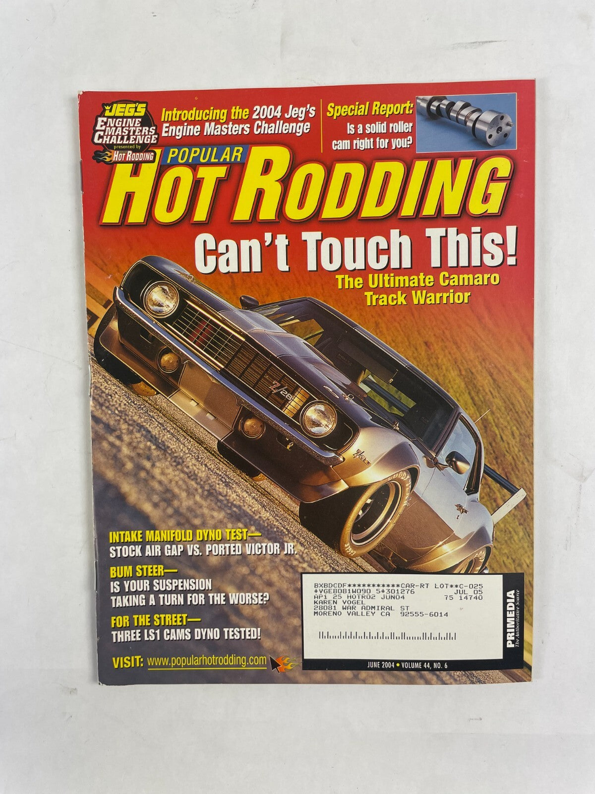 June 2004 Hot Rodding Magazine Code Can't Touch This The Ultimate Camaro Track
