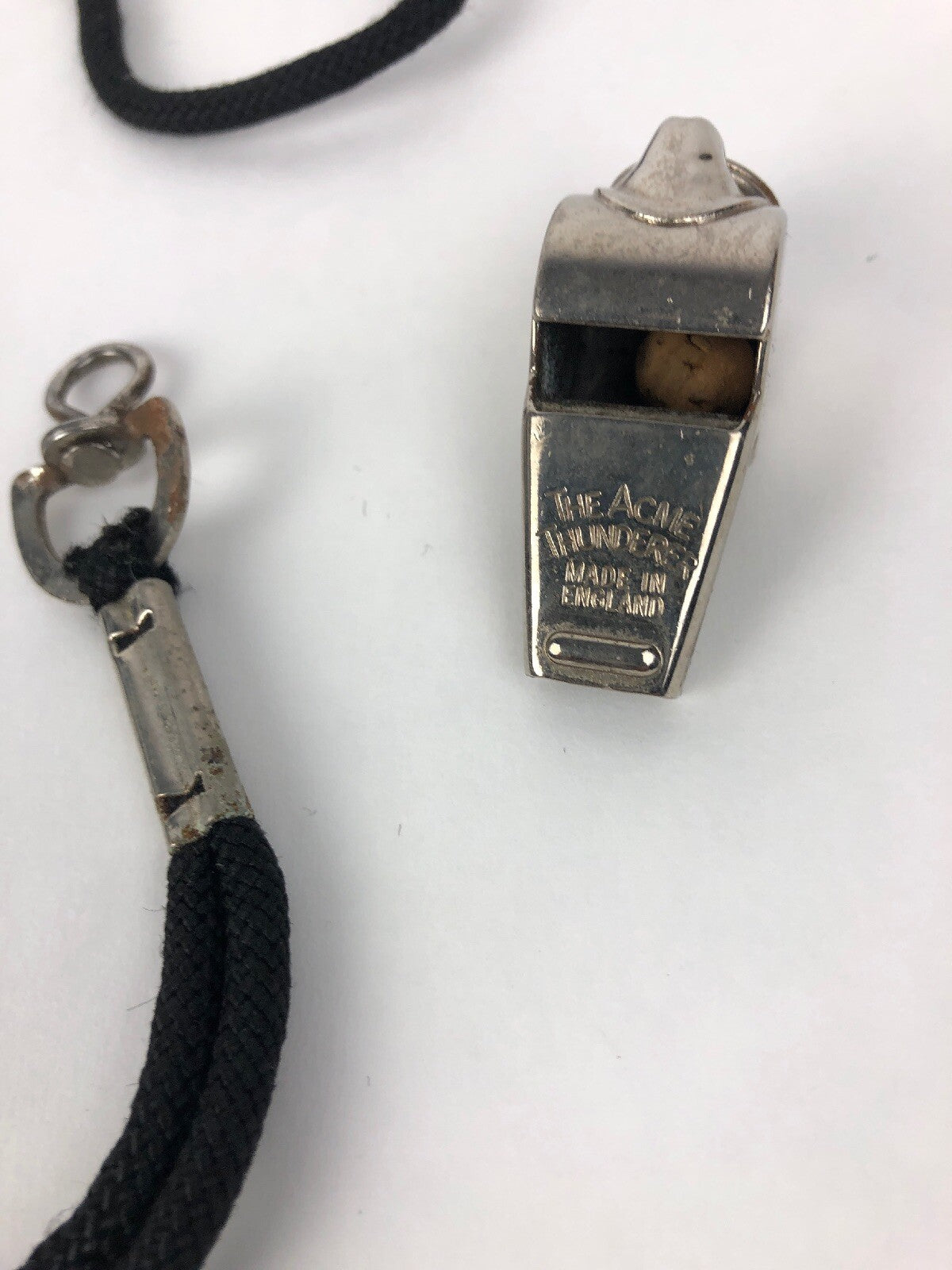 THE ACME THUNDERER Solid Brass Whistle Chrome Police Made in England Vintage