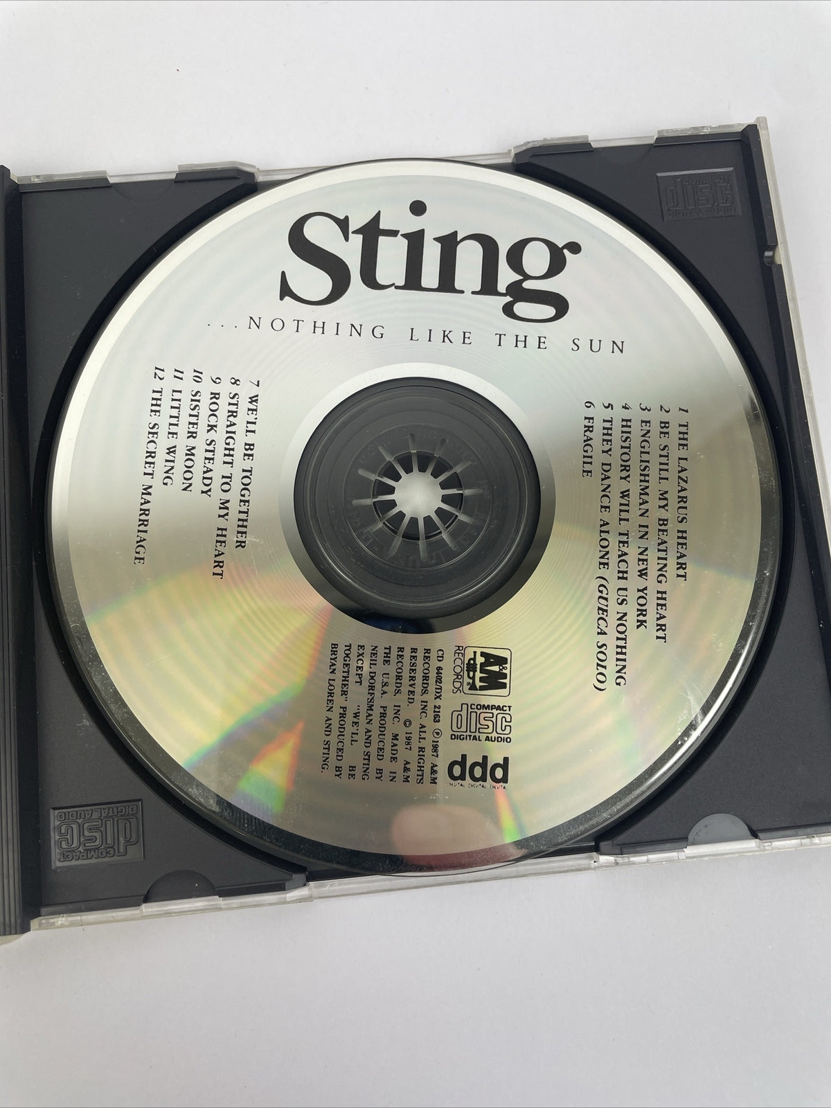 STING - Nothing Like The Sun Digital Audio CD 1987 A&M RECORDS Promo Copy     S