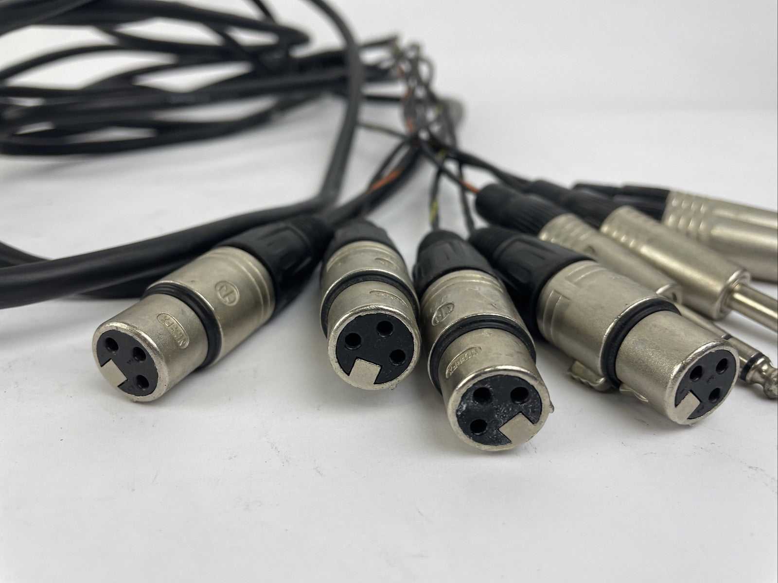 CANARE 4 Channel Male 1/4" Phone to 3-Pin Neutrik XLR Female Snake Cable 20'