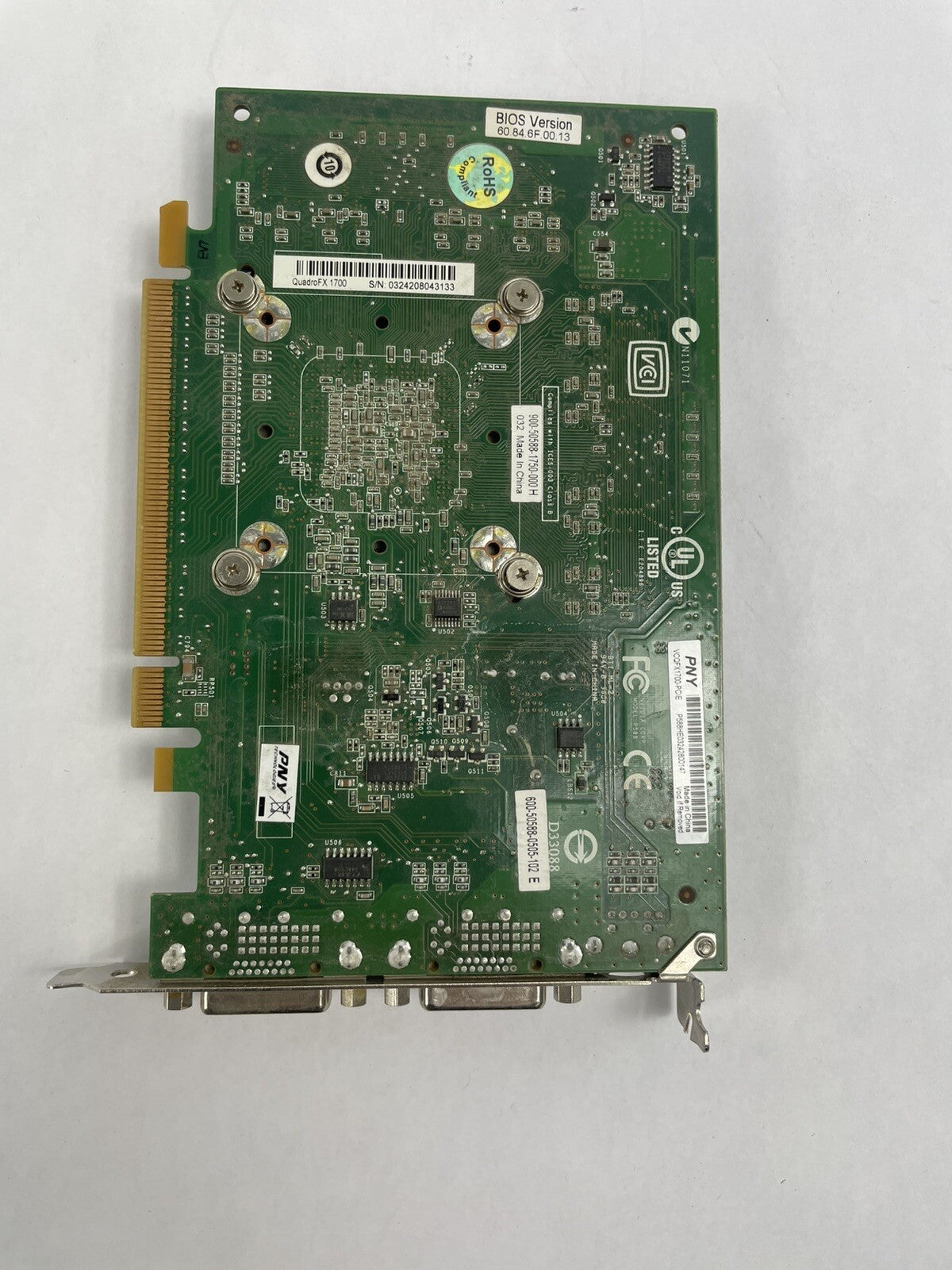 NVIDIA Quadro DCV-00343-N2-GP Video Card QUADRO FX370 DC12V 0.19A 0851HY