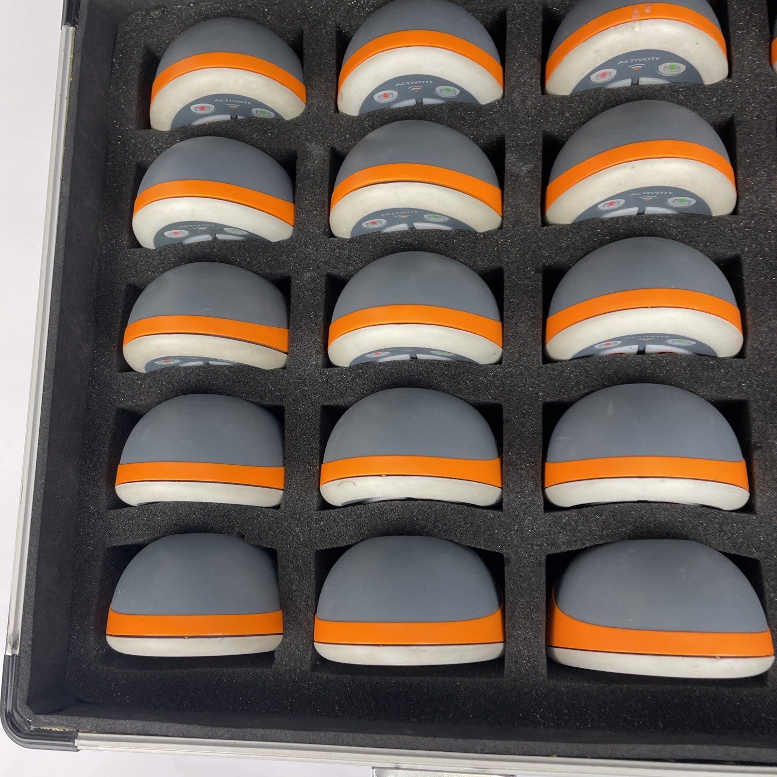 LOT OF 63 Promethean PRM-AV3-01 Activote Single Voting Pod w Protective Case VGC