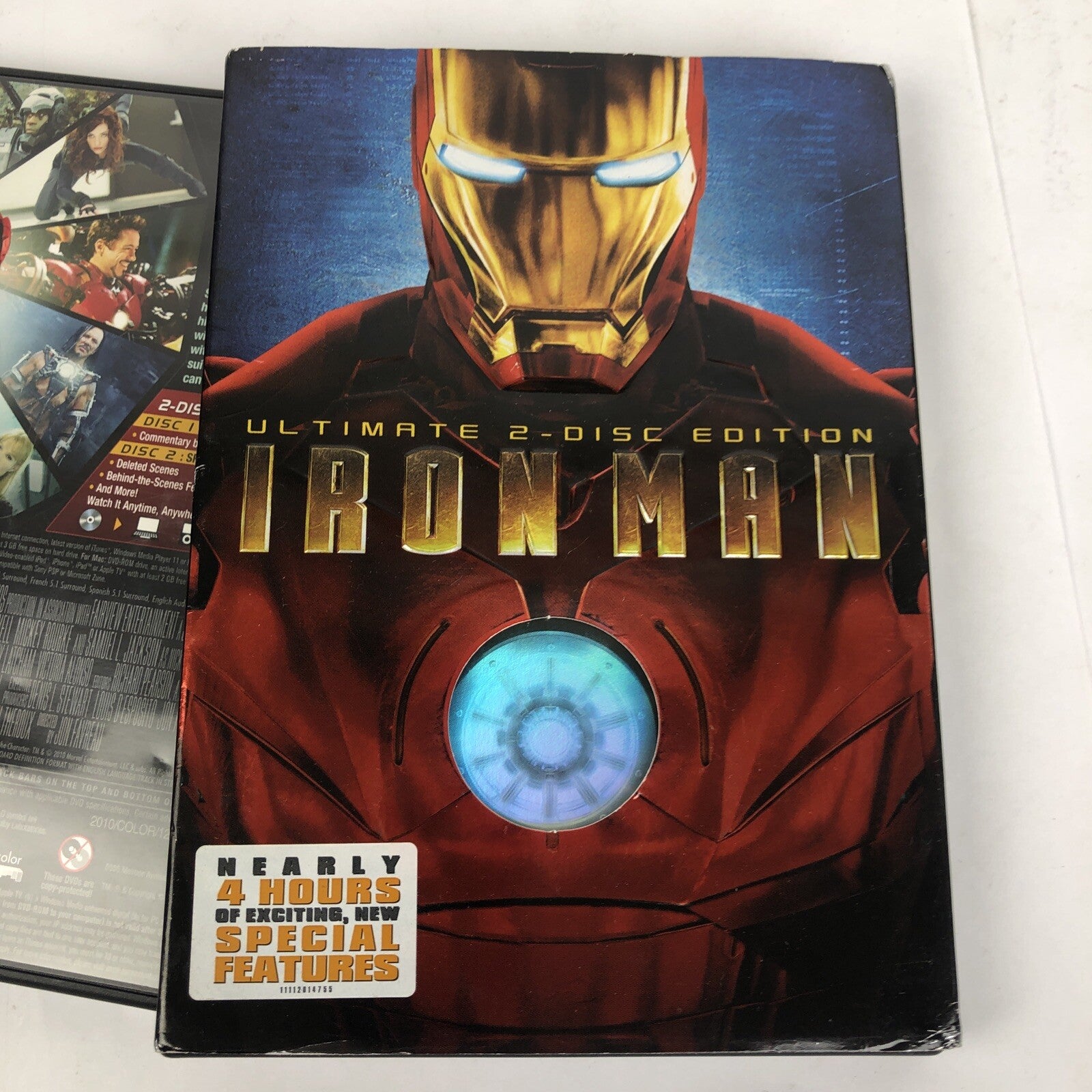 MARVEL COMICS Iron Man 1 and Iron Man 2 DVD Video Lot MINT DISCS Guaranteed