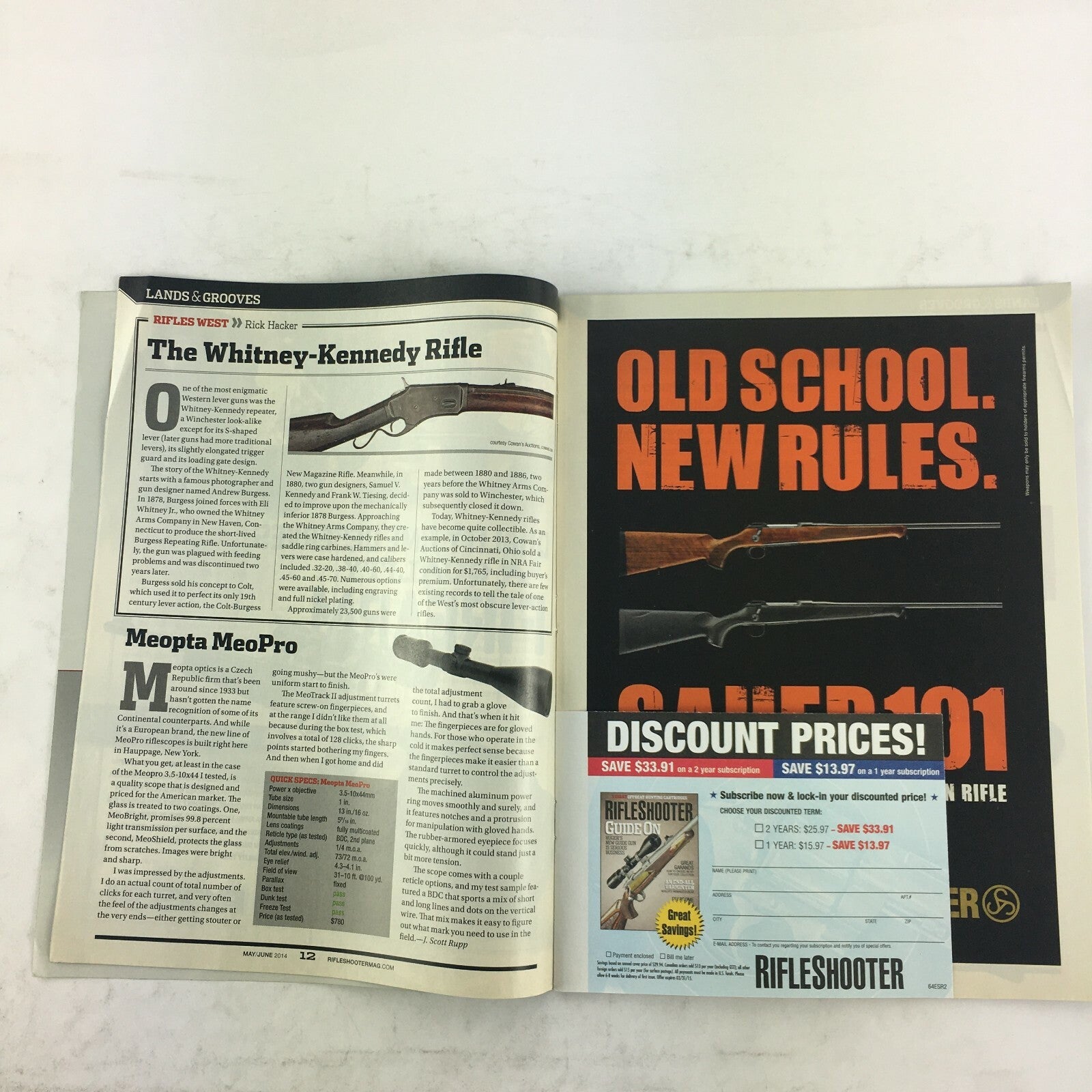 May 2014 Rifle Shooter Magazine Winner Curb Appeal New WBY-X Stag's 3T-M