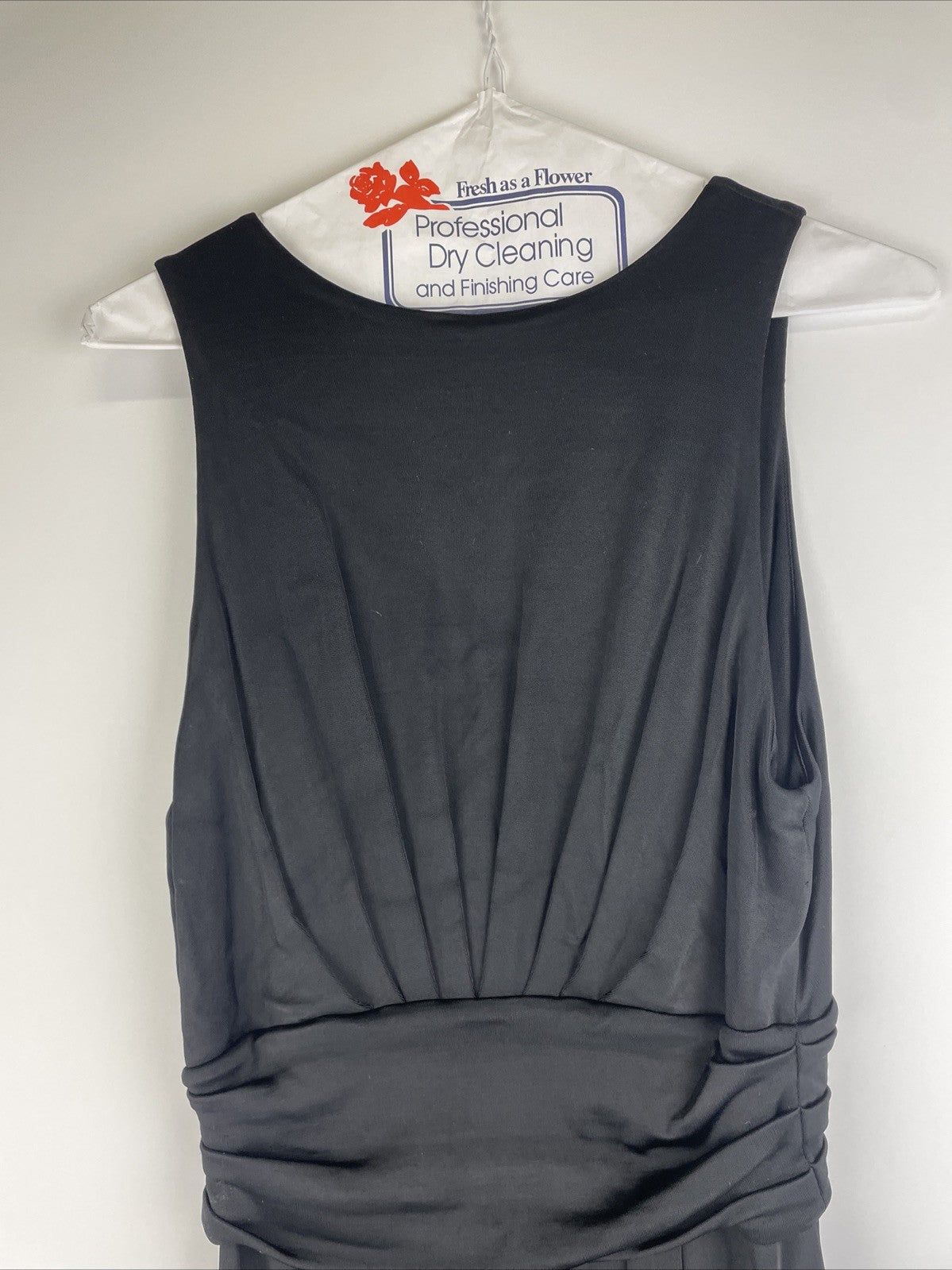 Diane Von Furstenberg Azelia Dress Women's Sz 12 Black Slinky Sleek Office Work