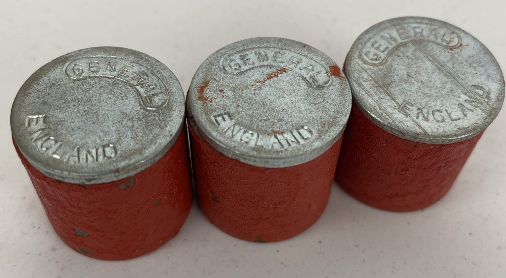 3 x General Tool Alnico Button Type Magnets Magnet Made In England .8125" 13/16"
