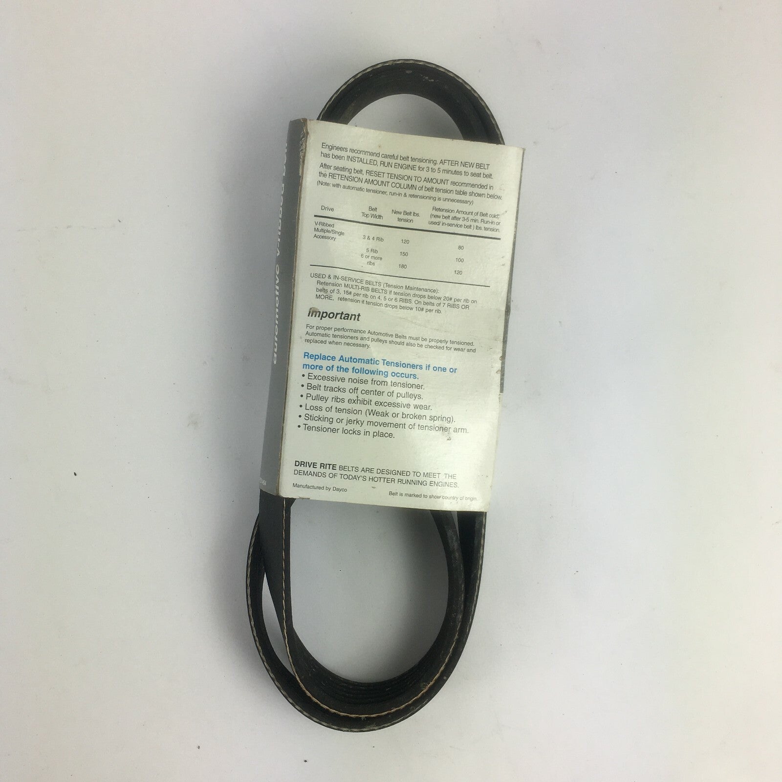 Genuine Drive Rite Automotive V-Ribbed Belt 6060470DR-6PKK1195 A1