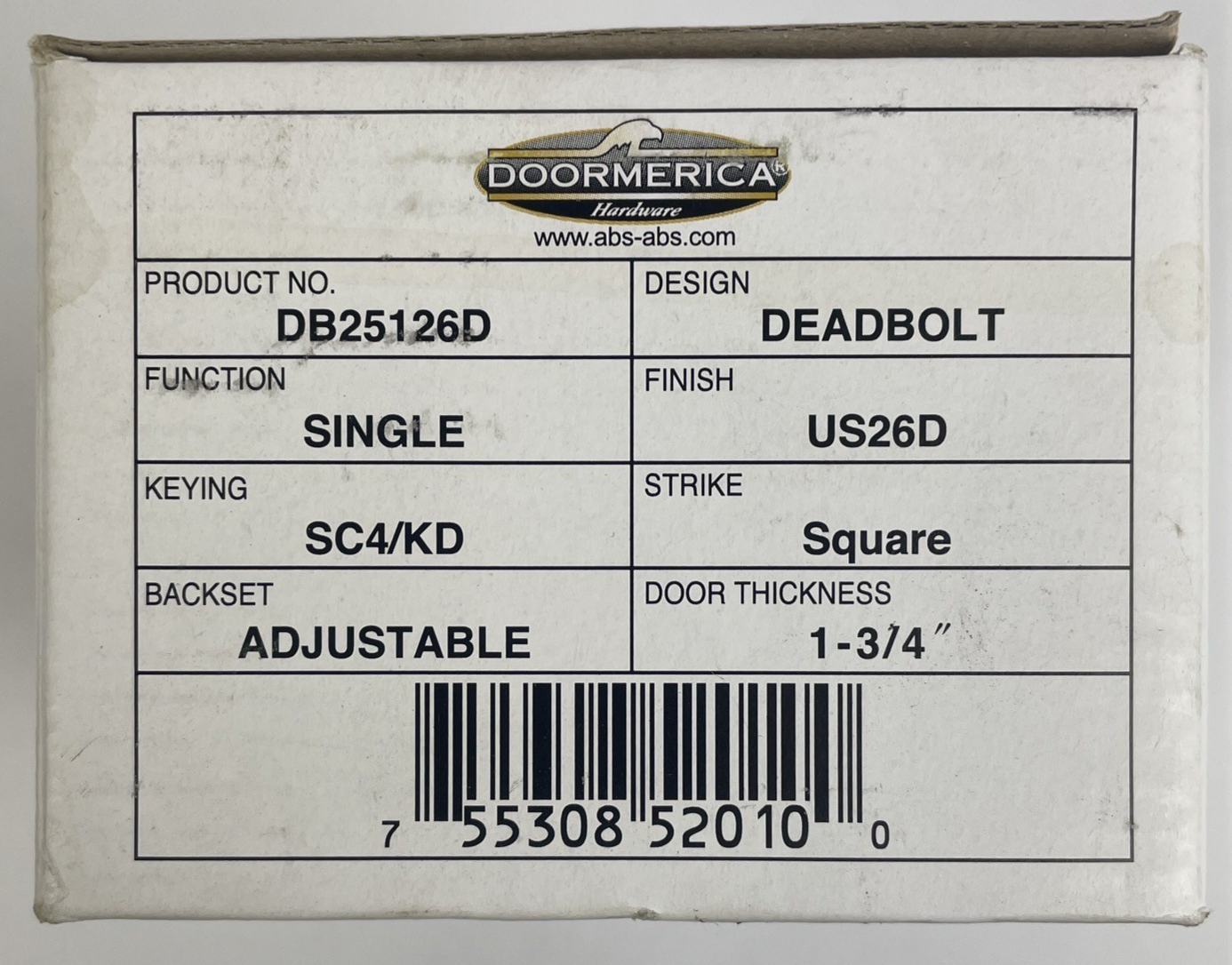 DOORMERICA Commercial Deadbolt Double Cylinder Lock DB25126D ADA HC Compliant