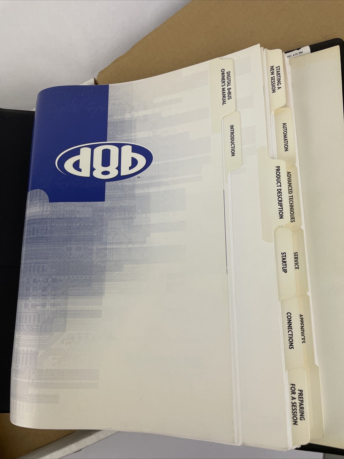 Mackie Digital Systems 8 Bus Owner's Manual & Protective Binder in Original Box