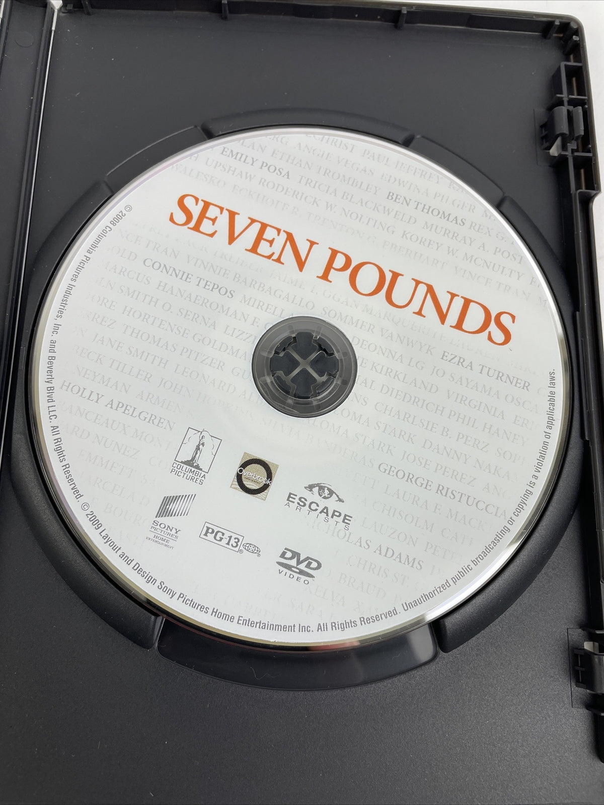 Seven Pounds ( DVD Video ) Will Smith Woody Harrison Special Features MINT DISC