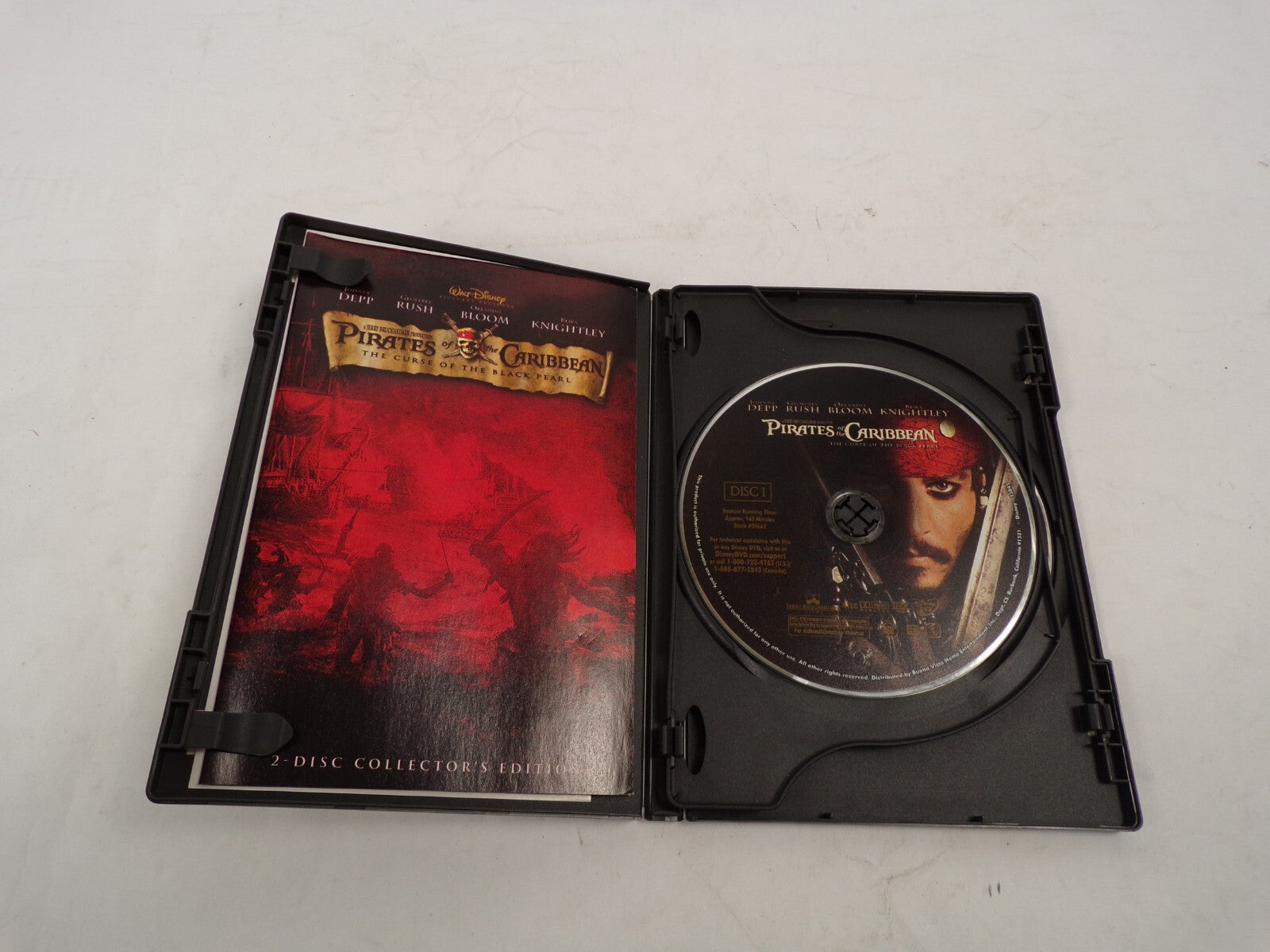 Pirates of the Caribbean The Curse Of The Black Pearl Johny Depp DVD Movies