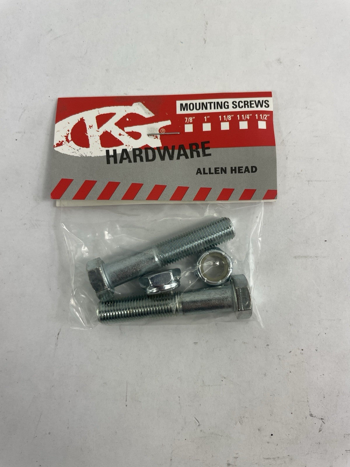 Grind King stainless steel skateboard kingpin set with two locking nuts for regular skateboard truck replacement.