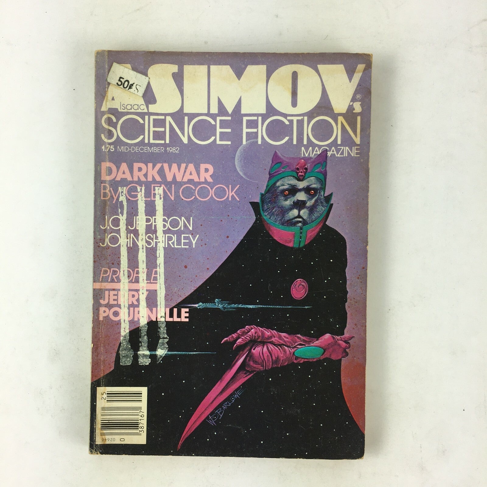 December 1982 Isaac Asimov's Science Fiction Magazine Darkwar by Glen Cook