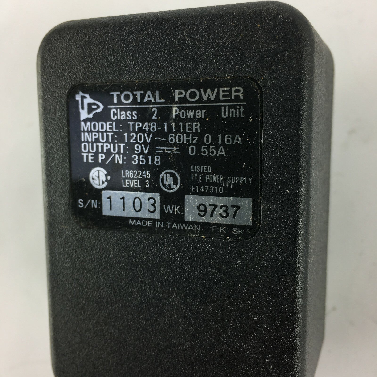Genuine Total Power TP48111ER Output 9 V 550 mA Power Supply Adapter A41