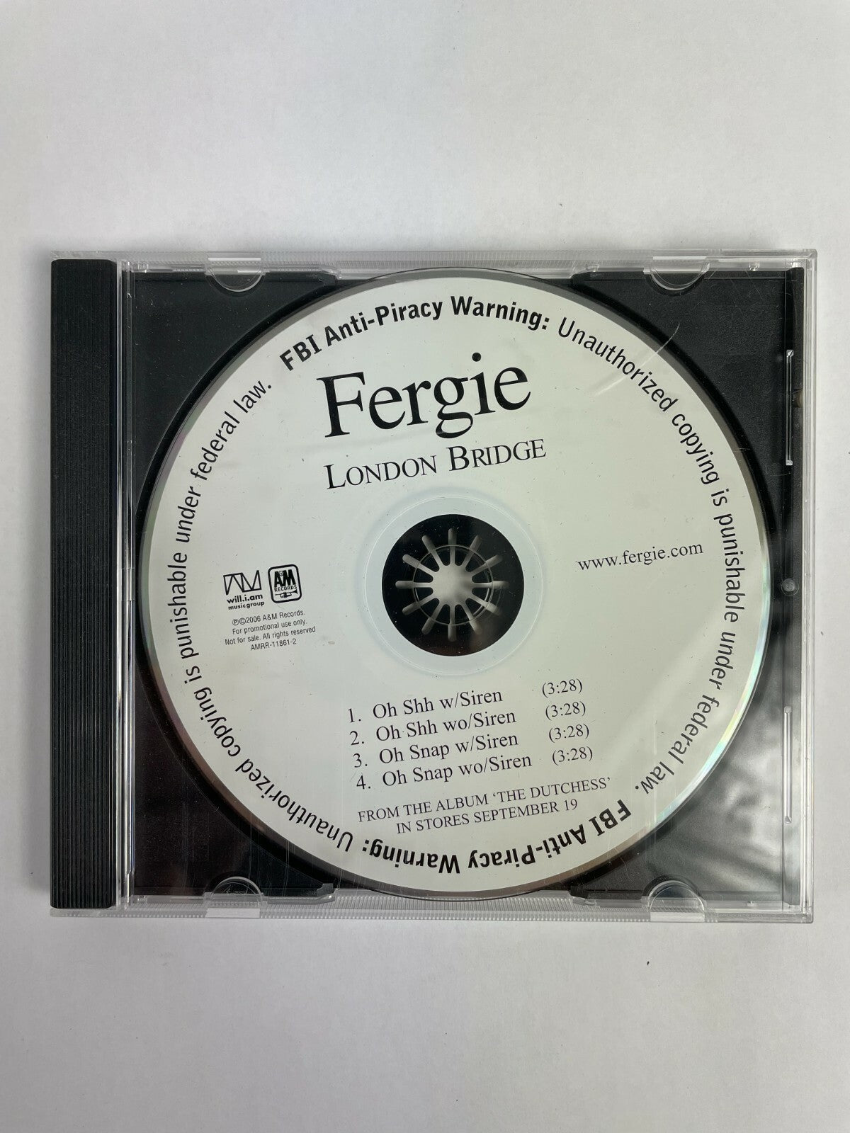 Fergie London Bridge Oh Shh w/Siren Oh Snap Wo/Siren Q11