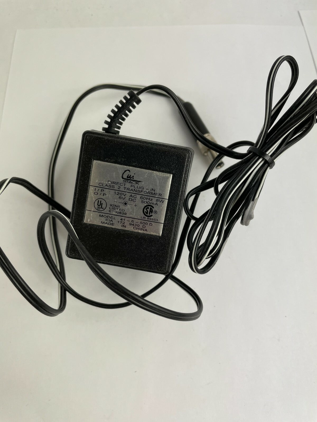 Genuine Cui 41-6-500 D Ac Adapter Output 6 V 500mA  Power Supply Adapter A83