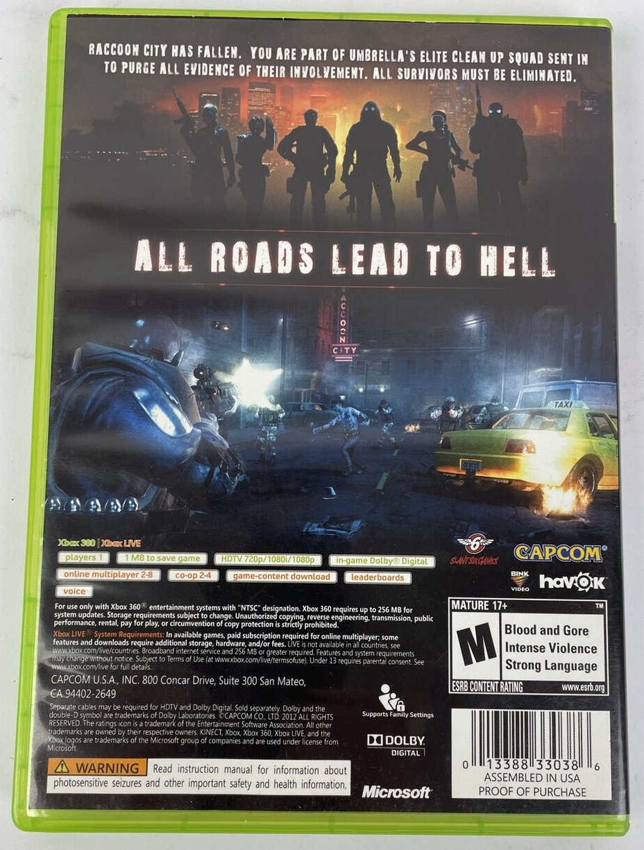 2 x Resident Evil - Operation Raccoon City Resident Evil 6 ~ Xbox 360 Complete