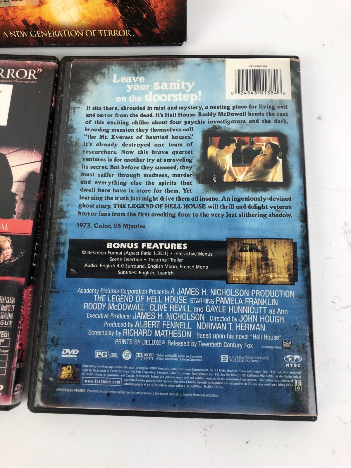 3 x HORROR DVD LOT The OMEN The Legend of Hell House The Last House on the Left