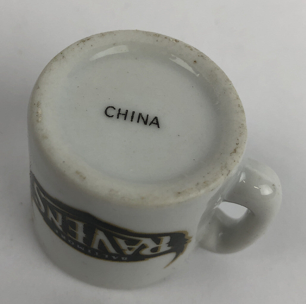 Vintage NFL Mini Coffee Cup Mug Baltimore Ravens 1.25" Collectible Miniature
