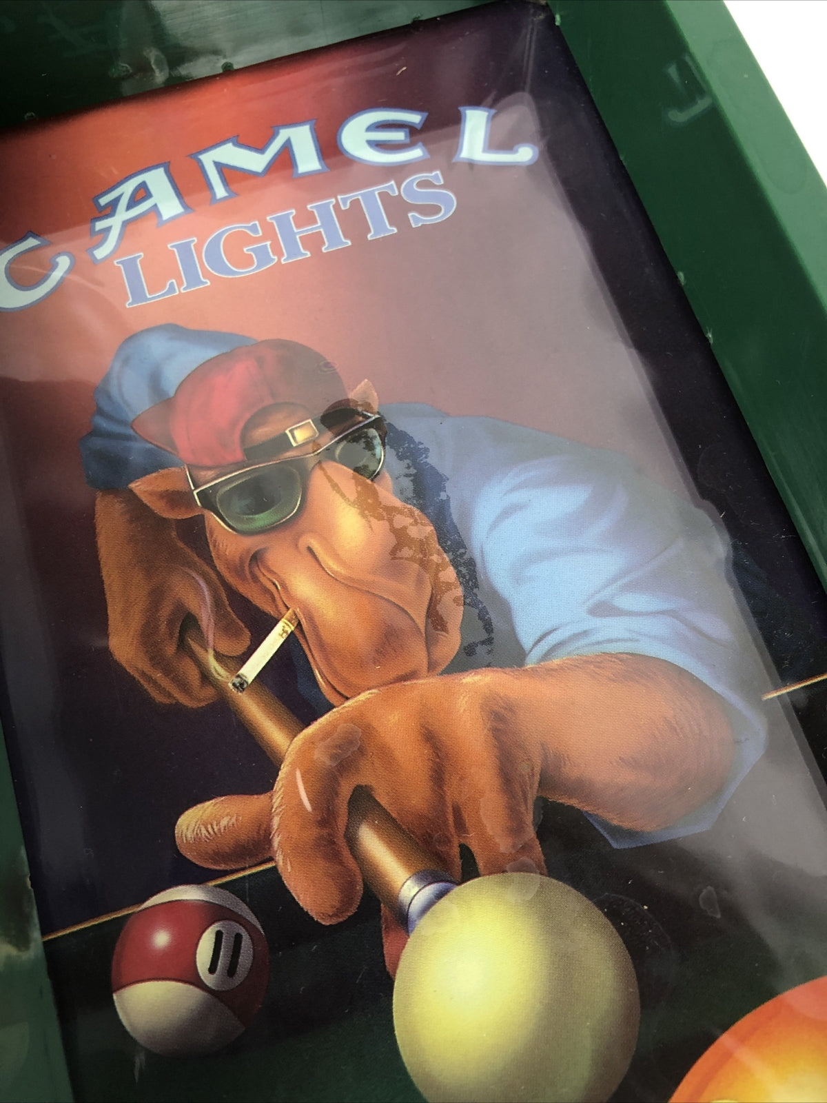 Vintage 1992 Joe Cool Camel Lights Cigarette Billiards Pool Table Ashtray