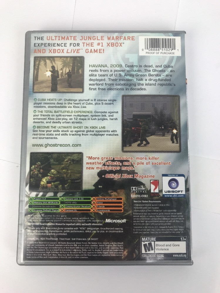 GHOST RECON ISLAND THUNDER Xbox Complete Mint Condition