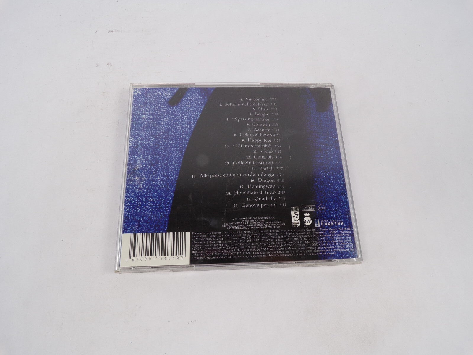 The Best Of Paolo Conte Via Con Me Sotto Le Stelle Del Jazz Elisir Boogie CD#68