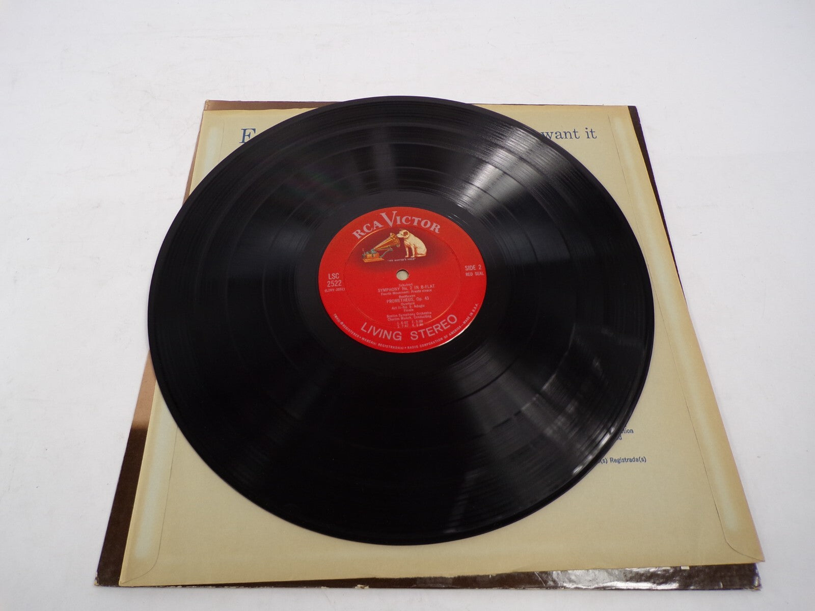 Schubert Symphony No.2 Beethoven Prometheus Ballet Excerpts Vinyl Records