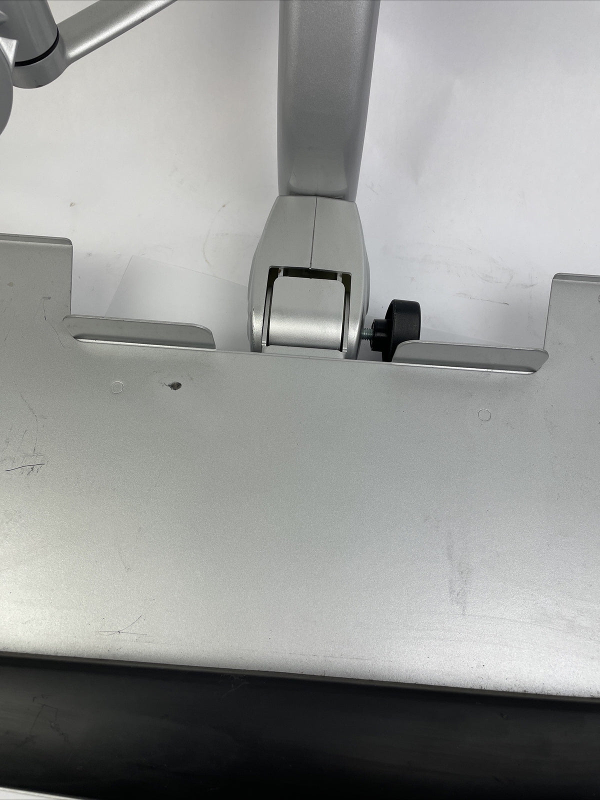 USED Single Monitor & Keyboard Sit-Stand Pole Mount Standing Workstation - LOOK