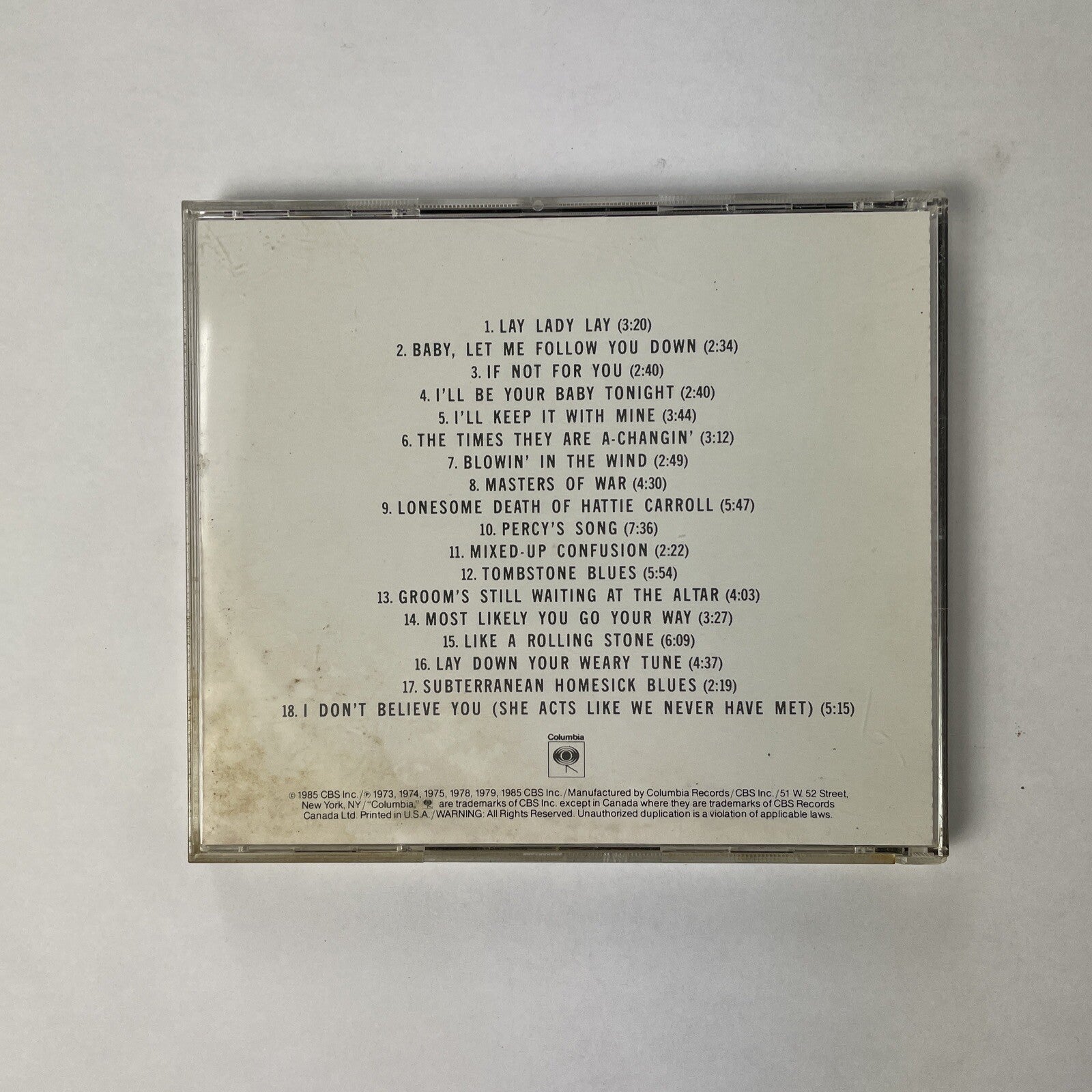 Bob Dylan - Biograph 1 CD #23