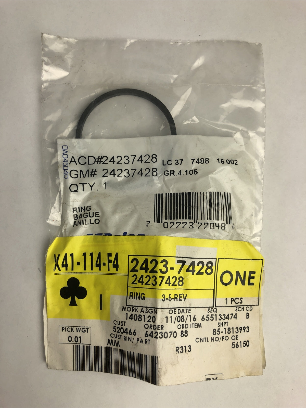 NOS Genuine AC Delco Automatic Transmission Clutch Fluid Seal GM Part # 24237428