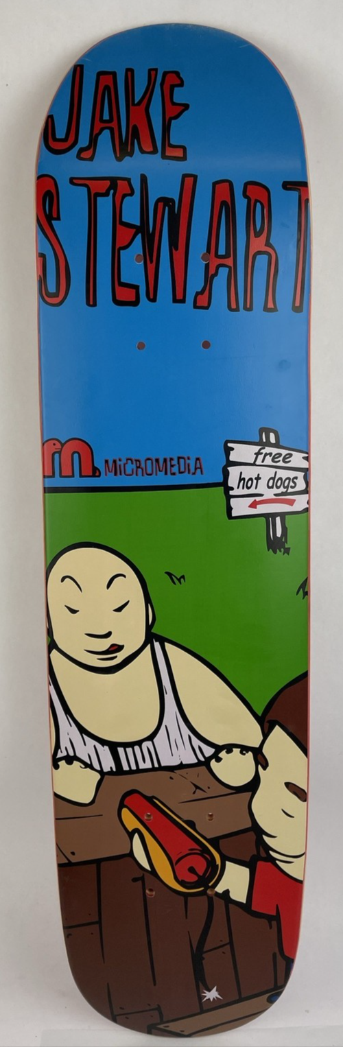 Media Micromedia Skateboards Mini Skateboard Deck Jake Stewart Delinquent