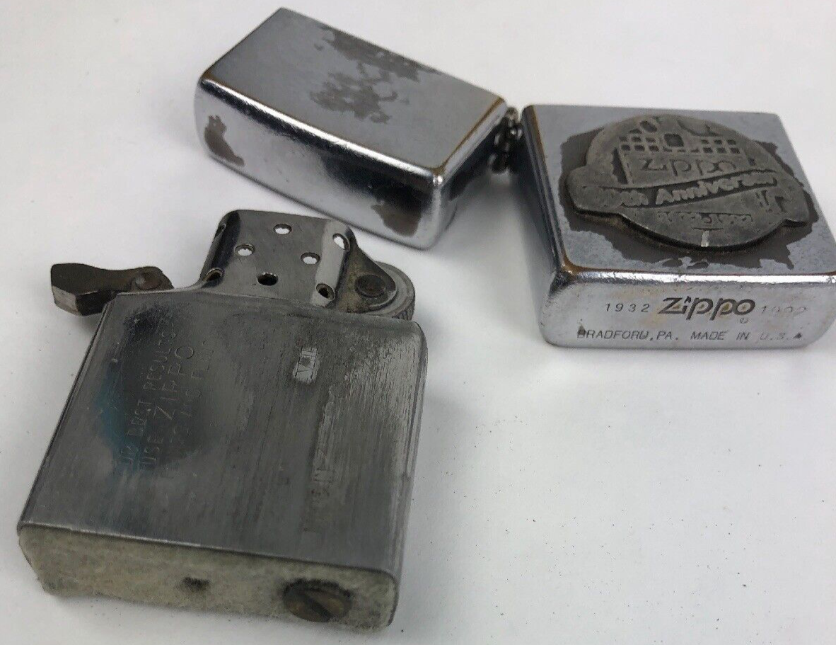 60th Anniversary Vintage OEM Zippo Rare Collectors Edition Flip Lighter - LOOK
