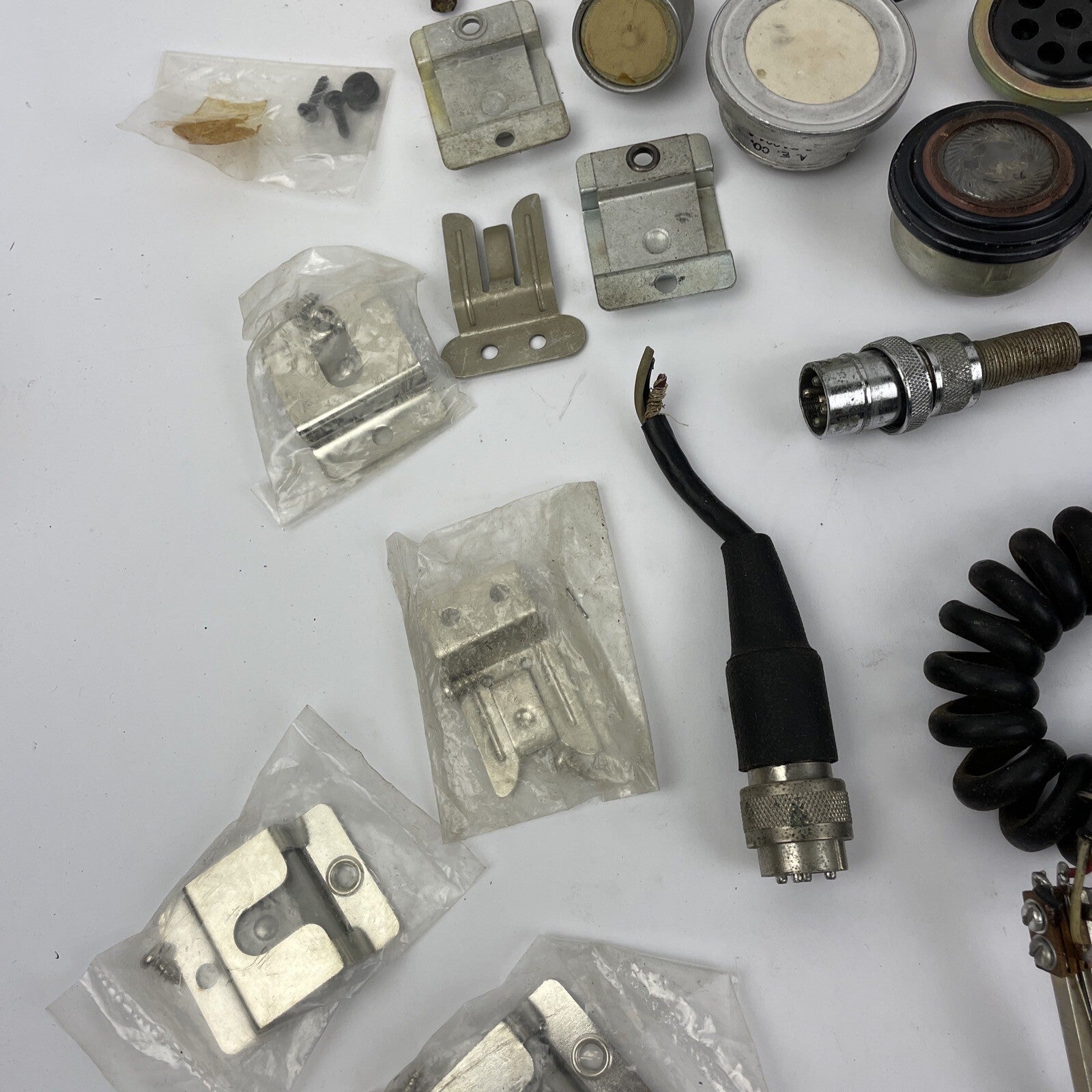 Vintage Motorola SHURE Horn Speaker Microphone Parts Lot - LOOK