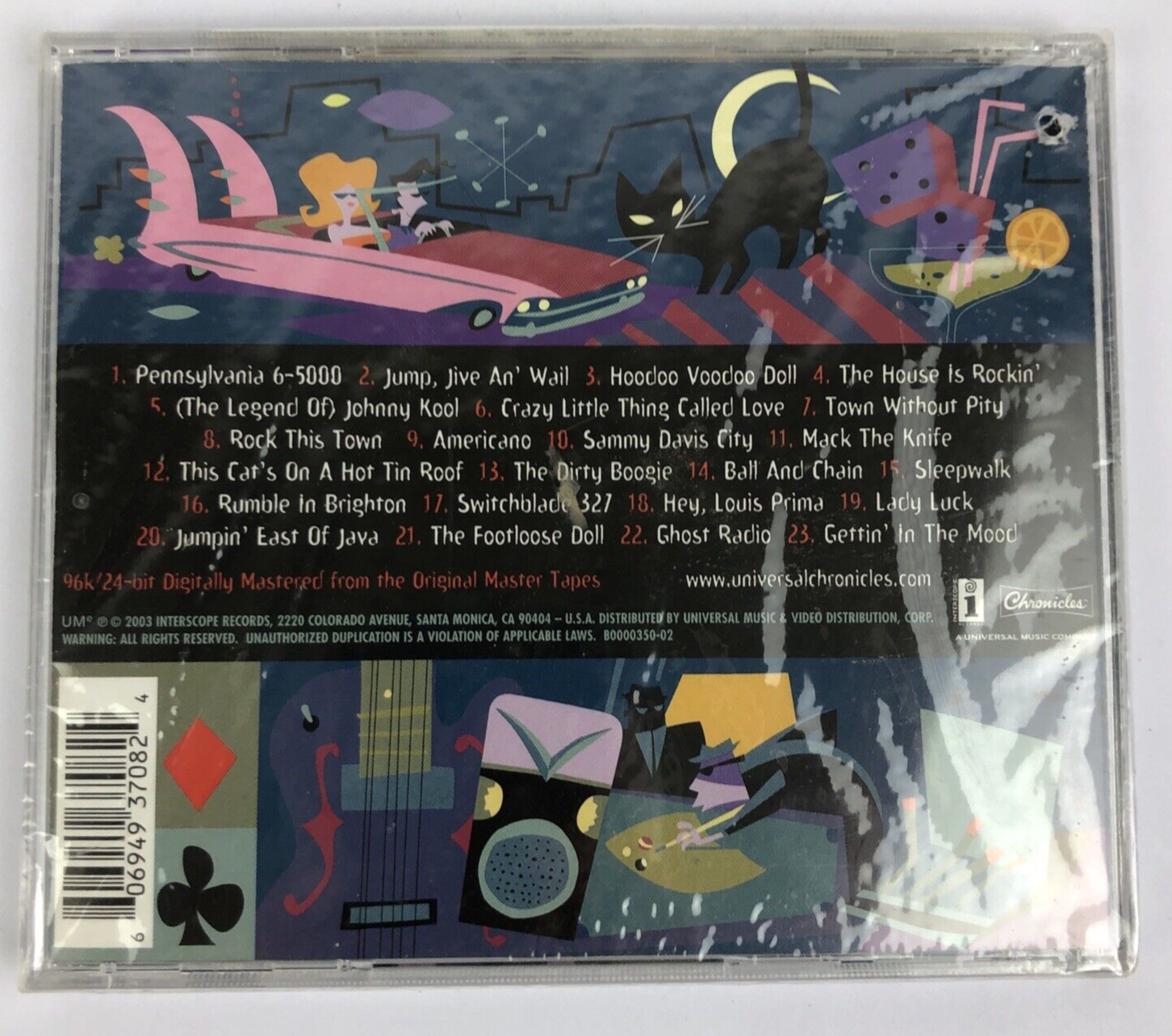 BRIAN SETZER ORCHESTRA JUMP JIVE AN WAIL CD PROMO STRAY CATS 2003 ROCKABILLY #57