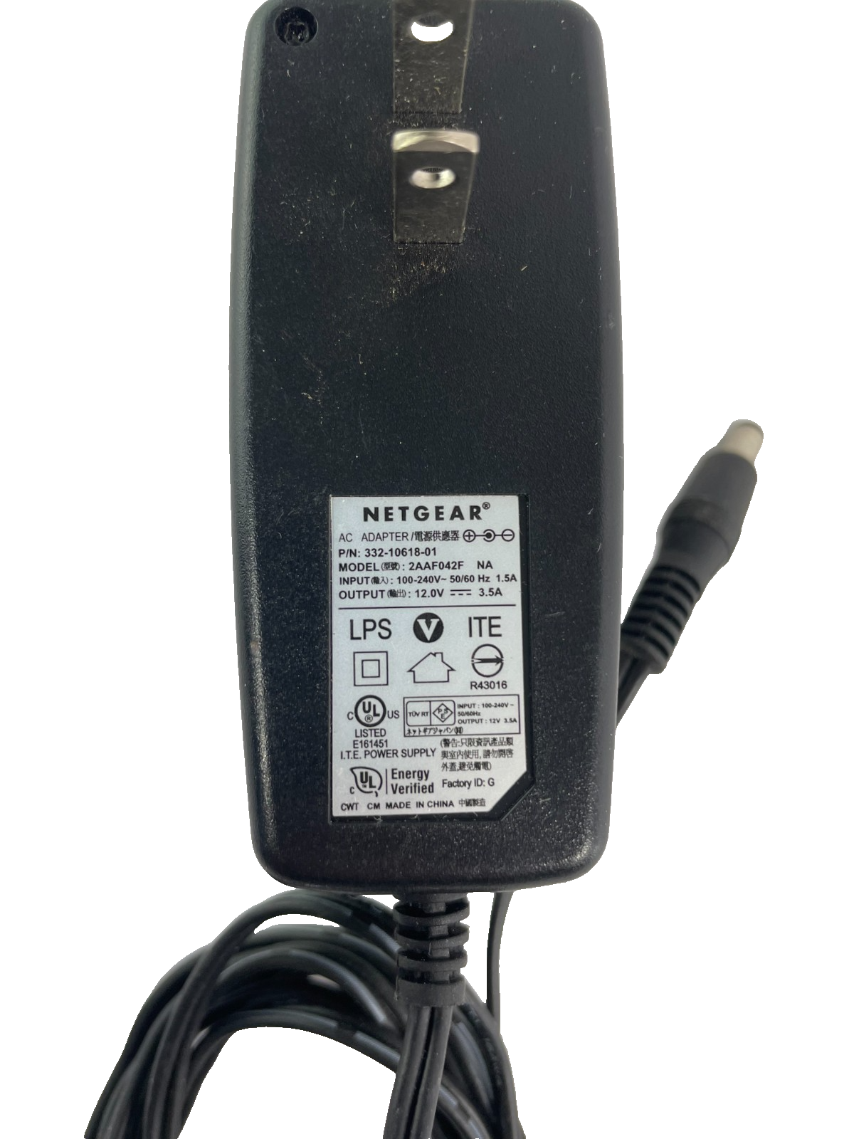 Geniune Netgear Model 2AAF042F Output 12V 3.5A AC Power Supply Adapter #A71