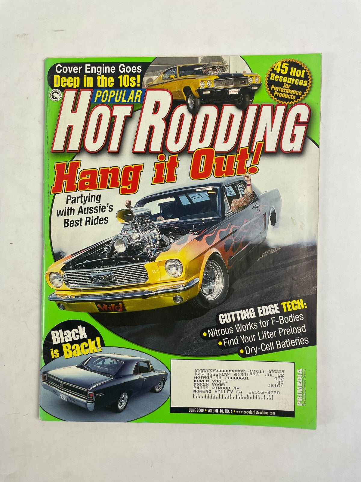 June 2000 Hot Rodding Magazine Hang It Out Partying with Aussie's Best Rides