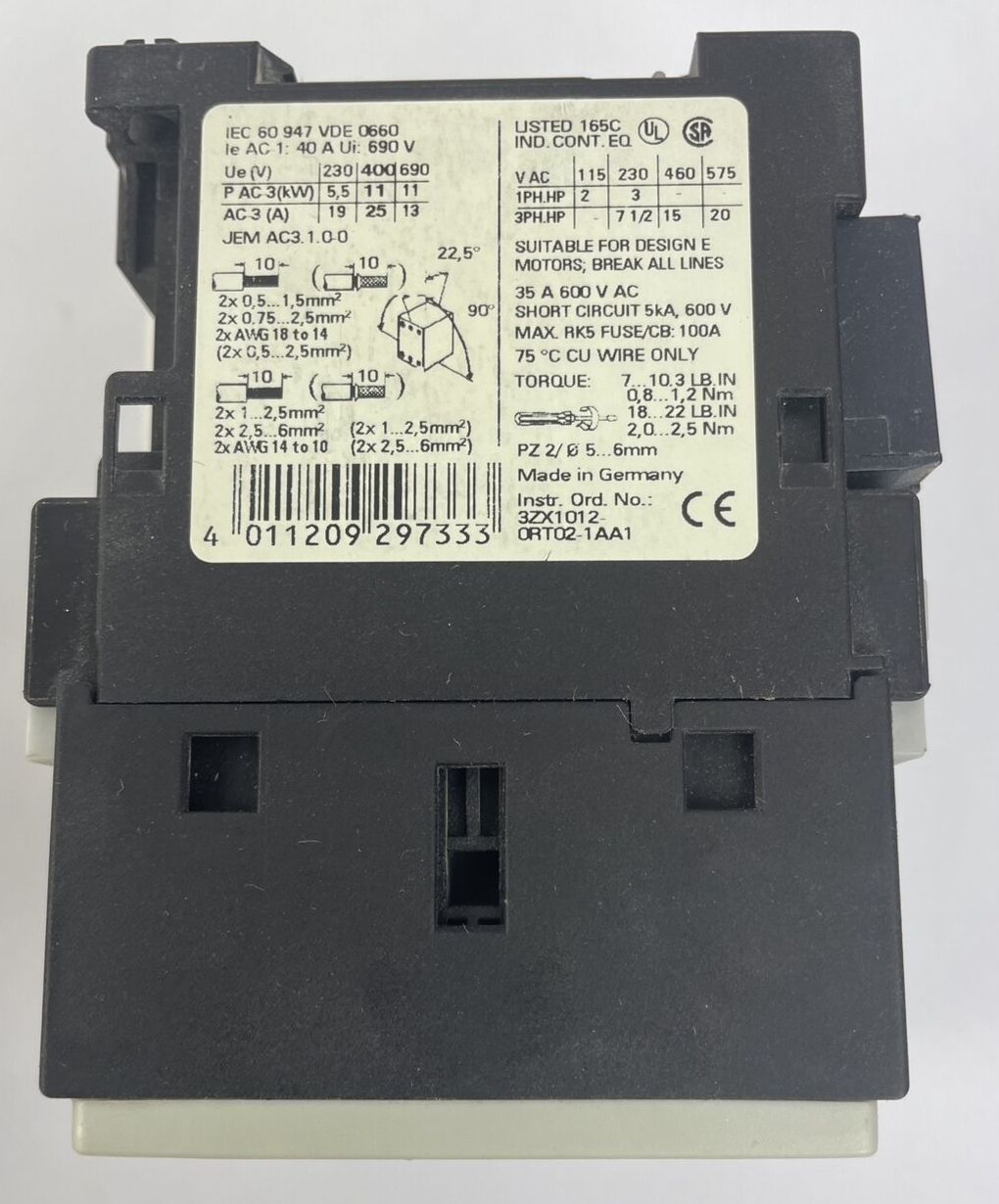 SIEMENS 3RT1024-1K 24 VDC 35 A 600 VAC CONTACTOR - New Old Stock